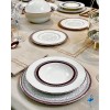 Service de table COPPELIA 24 pièces en porcelaine de limoge pour 6 personnes