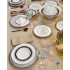 Service de table COPPELIA 24 pièces en porcelaine de limoge pour 6 personnes