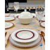 Service de table COPPELIA 24 pièces en porcelaine de limoge pour 6 personnes