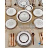Service de table COPPELIA 24 pièces en porcelaine de limoge pour 6 personnes