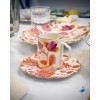 6 tasses à café Pinky rose