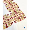 Nappe Arabesque rouge brodée pour table ronde