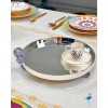 Plateau rond avec pied Palladium 28CM