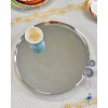 Plateau rond avec pied 32cm Palladium