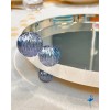 Plateau rond avec pied 32cm Palladium