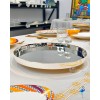 Plateau rond avec pied 32cm Palladium