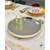 Plateau rond avec pied 32cm Palladium