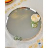 Plateau rond avec pied 32cm Palladium