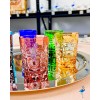 6 verres à thé Dresden 6 couleurs