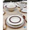 Service de table COPPELIA 24 pièces en porcelaine de limoge pour 6 personnes